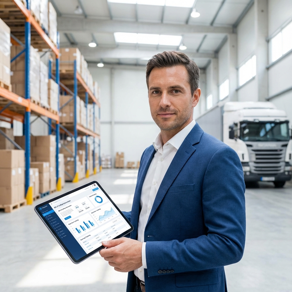 Modern logistics dashboard showing bill of lading automation